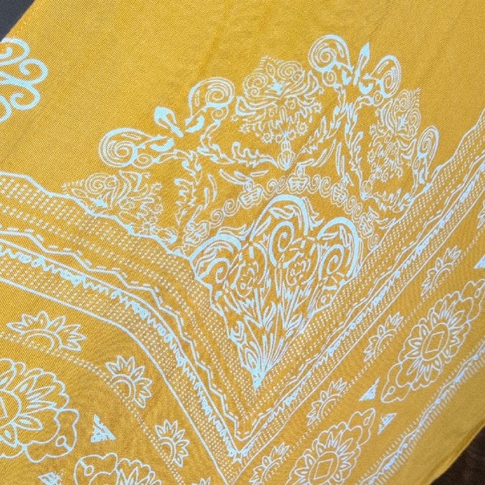 Maurices Mustard Kimono with Ivory Accents - Picture 4 of 8
